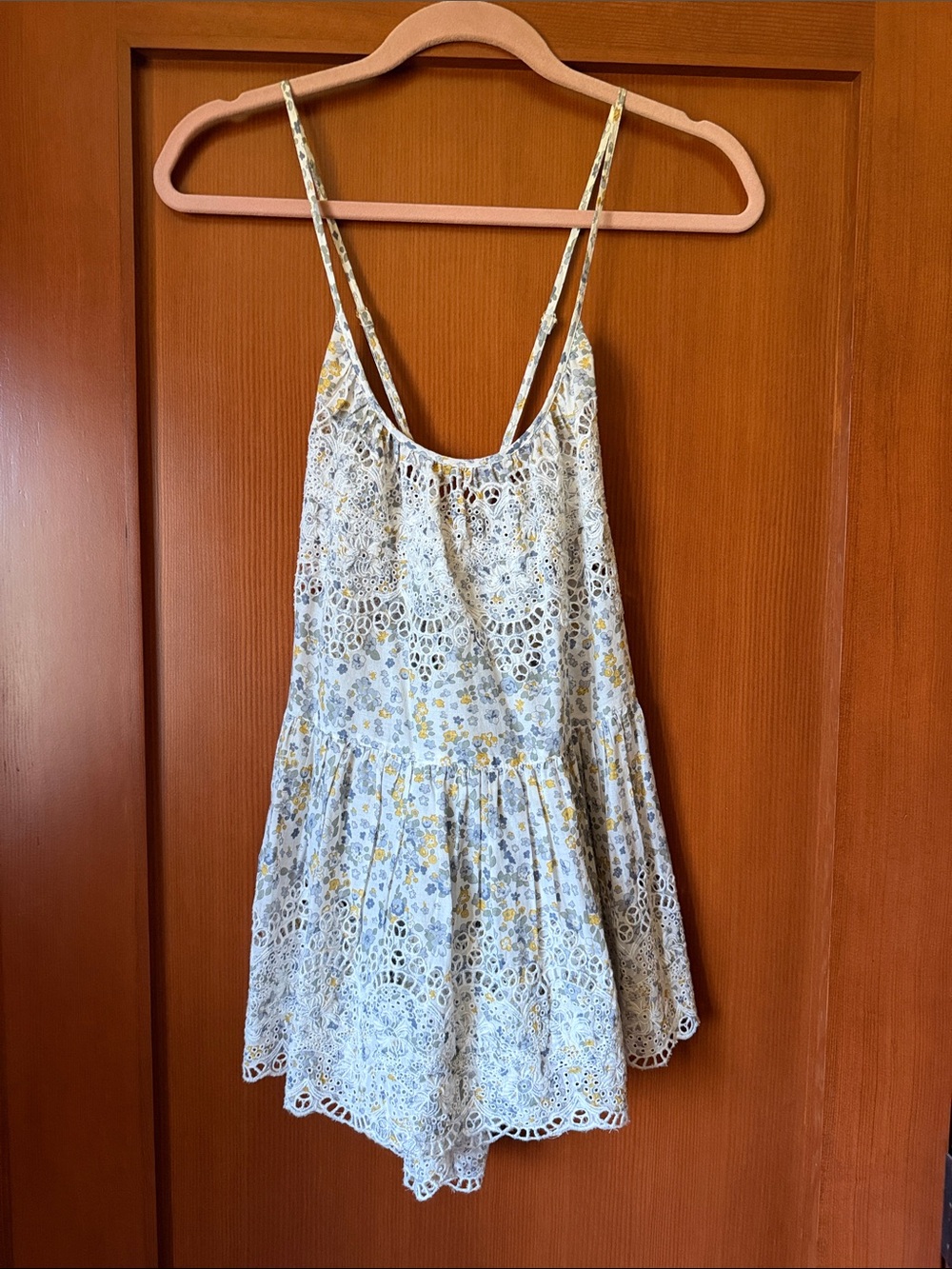 Free People Floral Low back top